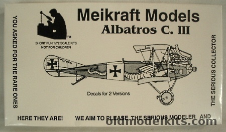 Meikraft Models 1/72 Albatros C-III - (CIII), 1712 plastic model kit